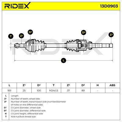 Drive Shaft RIDEX 13D0903 13D0903 - photo 7