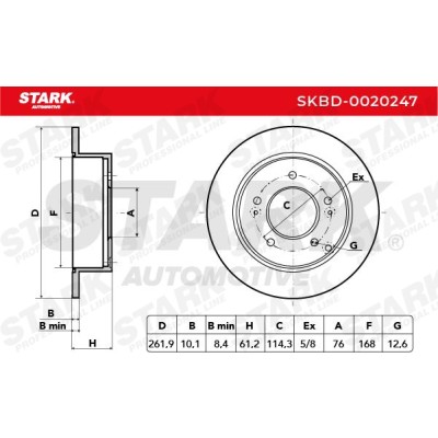 Brake Disc Stark SKBD-0020247 SKBD-0020247 - photo 5