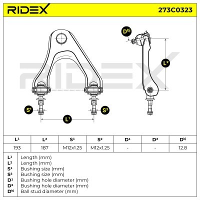 Control Arm RIDEX 273C0323 273C0323 - photo 5