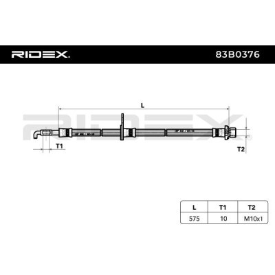 Brake Hose RIDEX 83B0376 83B0376 - photo 3