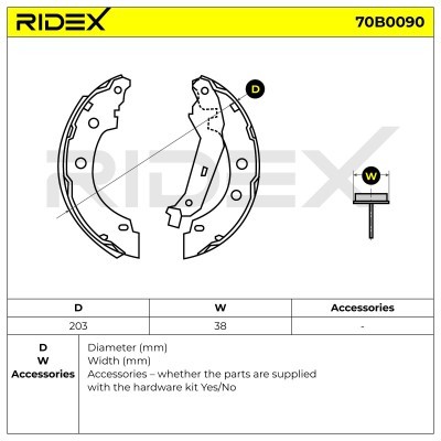 Brake Pads Set RIDEX 70B0090 70B0090 - photo 6