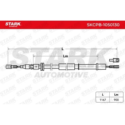 Cable Pull, Parking Brake Stark SKCPB-1050130 SKCPB-1050130 - photo 6