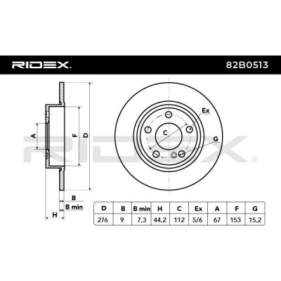 Brake Disc RIDEX 82B0513 82B0513 - photo 4