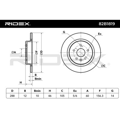 Brake Disc RIDEX 82B1819 82B1819 - photo 11