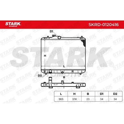 Radiator, Engine Cooling Stark SKRD-0120416 SKRD-0120416 - photo 6