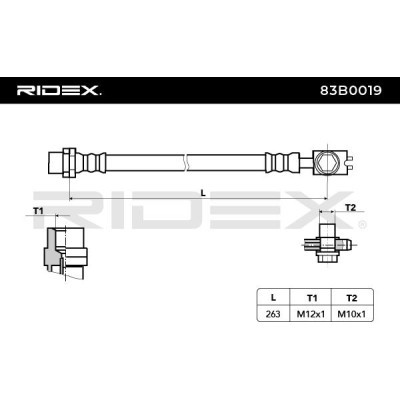 Brake Hose RIDEX 83B0019 83B0019 - photo 3