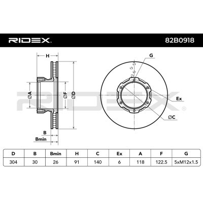 Brake Disc RIDEX 82B0918 82B0918 - photo 8