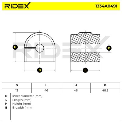 Stabiliser Bar Mounting RIDEX 1334A0491 1334A0491 - photo 5