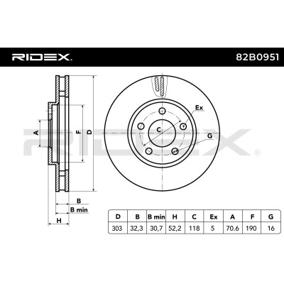 Brake Disc RIDEX 82B0951 82B0951 - photo 8