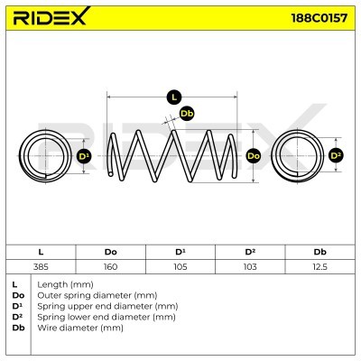 Suspension Spring RIDEX 188C0157 188C0157 - photo 4