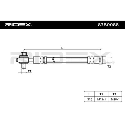 Brake Hose RIDEX 83B0088 83B0088 - photo 4