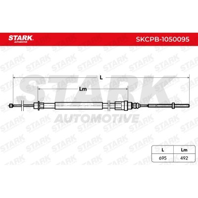 Cable Pull, Parking Brake Stark SKCPB-1050095 SKCPB-1050095 - photo 6