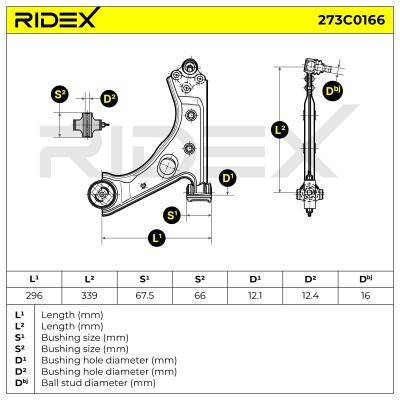 Control Arm RIDEX 273C0166 273C0166 - photo 7