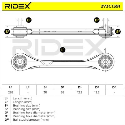 Control Arm RIDEX 273C1391 273C1391 - photo 5