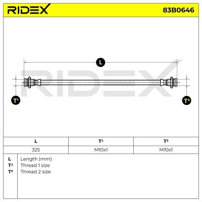 Brake Hose RIDEX 83B0646 83B0646 - photo 4