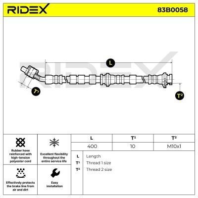 Brake Hose RIDEX 83B0058 83B0058 - photo 6
