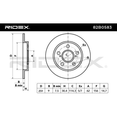 Brake Disc RIDEX 82B0583 82B0583 - photo 5