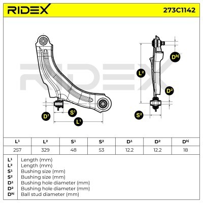 Control Arm RIDEX 273C1142 273C1142 - photo 8