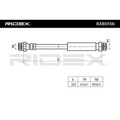 Brake Hose RIDEX 83B0156 83B0156 - photo 4