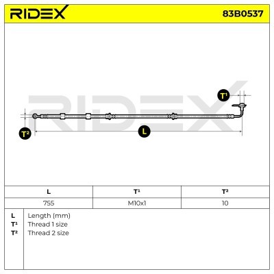 Brake Hose RIDEX 83B0537 83B0537 - photo 5