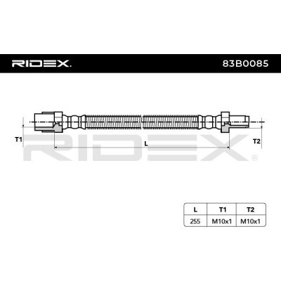 Brake Hose RIDEX 83B0085 83B0085 - photo 3