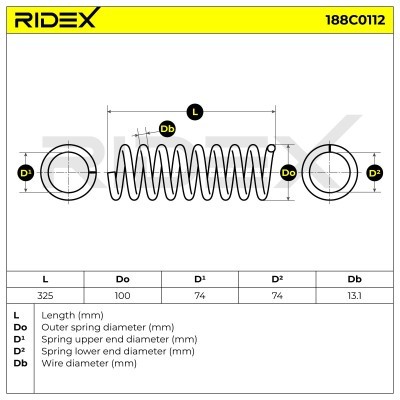 Suspension Spring RIDEX 188C0112 188C0112 - photo 4