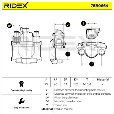 Brake Caliper RIDEX 78B0664 78B0664 - photo 6