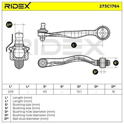 Control Arm RIDEX 273C1764 273C1764 - photo 6