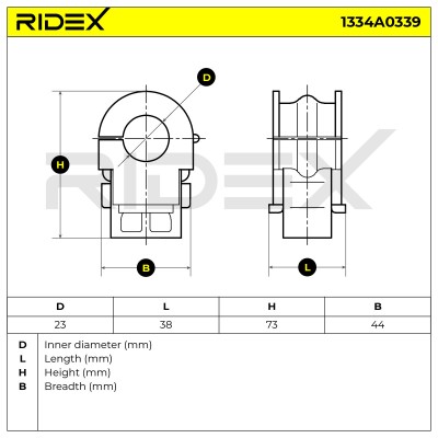 Stabiliser Bar Mounting RIDEX 1334A0339 1334A0339 - photo 5