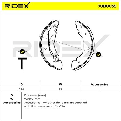 Brake Pads Set RIDEX 70B0059 70B0059 - photo 5