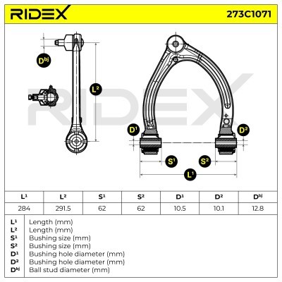 Control Arm RIDEX 273C1071 273C1071 - photo 7