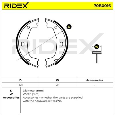 Brake Pads Set RIDEX 70B0016 70B0016 - photo 6