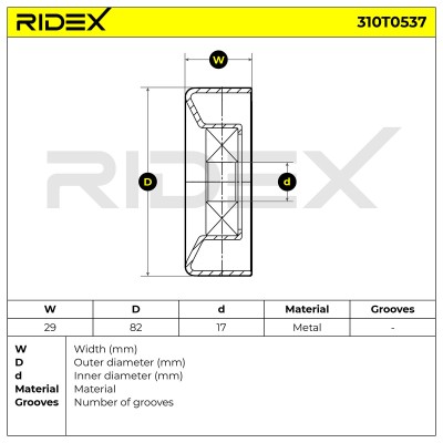 Belt Tensioner V-Ribbed Belt RIDEX 310T0537 310T0537 - photo 6
