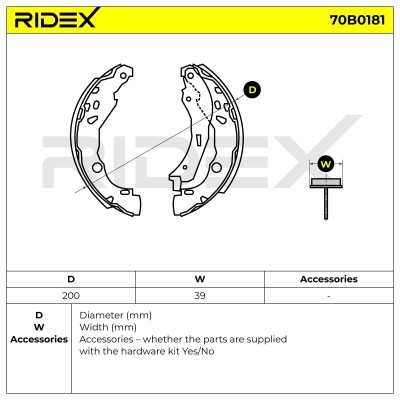 Brake Pads Set RIDEX 70B0181 70B0181 - photo 5
