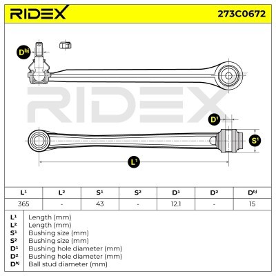 Control Arm RIDEX 273C0672 273C0672 - photo 6