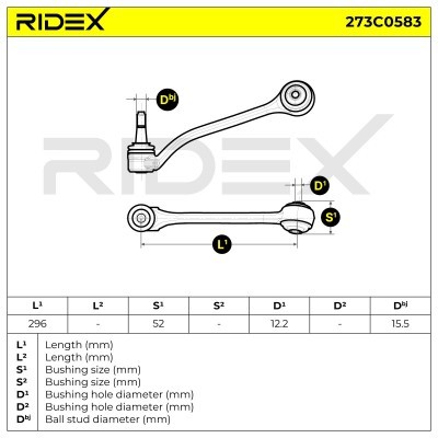 Control Arm RIDEX 273C0583 273C0583 - photo 7