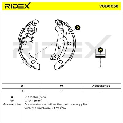 Brake Pads Set RIDEX 70B0038 70B0038 - photo 3