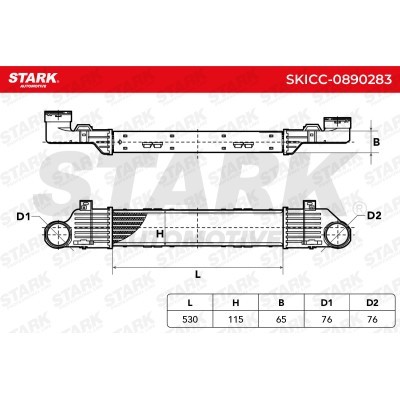 Intercooler, Charger Stark SKICC-0890283 SKICC-0890283 - photo 7