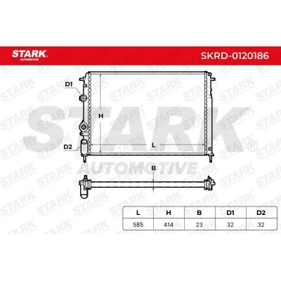 Radiator, Engine Cooling Stark SKRD-0120186 SKRD-0120186 - photo 4