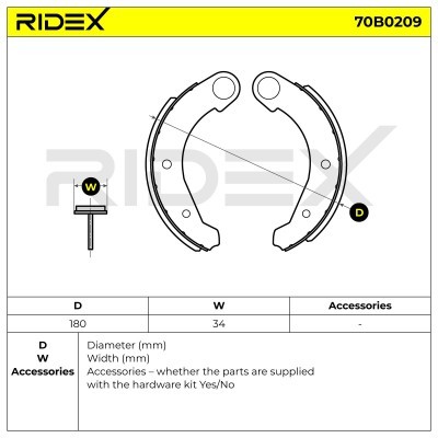 Brake Pads Set RIDEX 70B0209 70B0209 - photo 5
