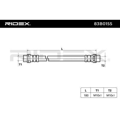 Brake Hose RIDEX 83B0155 83B0155 - photo 3