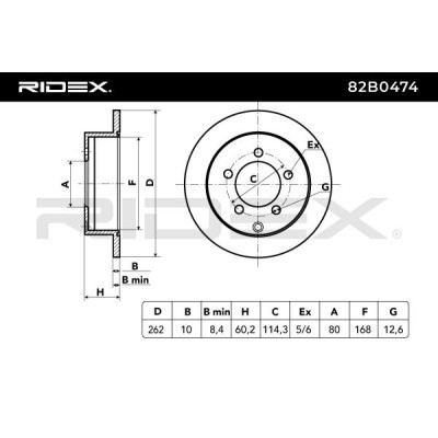 Brake Disc RIDEX 82B0474 82B0474 - photo 3