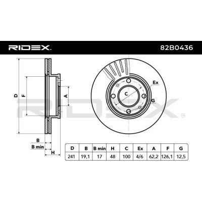 Brake Disc RIDEX 82B0436 82B0436 - photo 6