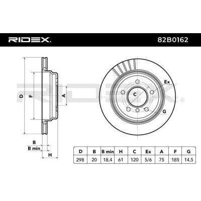 Brake Disc RIDEX 82B0162 82B0162 - photo 3
