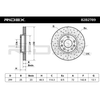 Brake Disc RIDEX 82B2789 82B2789 - photo 5