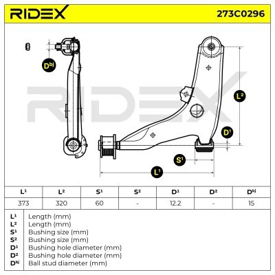 Control Arm RIDEX 273C0296 273C0296 - photo 6