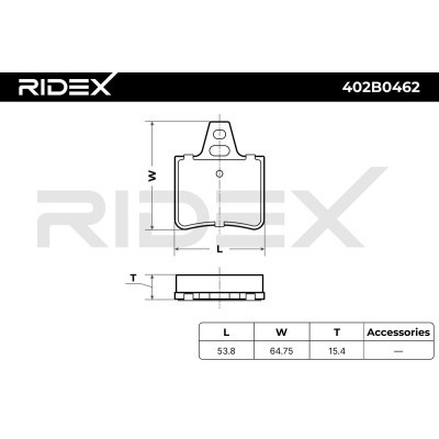 Brake Pads Set RIDEX 402B0462 402B0462 - photo 7