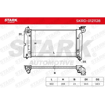 Radiator, Engine Cooling Stark SKRD-0121128 SKRD-0121128 - photo 7