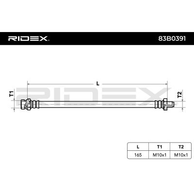 Brake Hose RIDEX 83B0391 83B0391 - photo 3