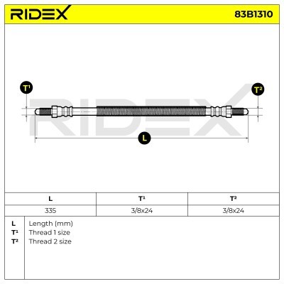 Brake Hose RIDEX 83B1310 83B1310 - photo 5